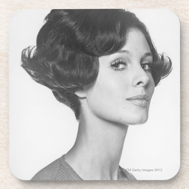 Junge Frau Getränkeuntersetzer (Vorderseite)