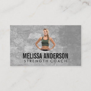 Junge Frau in Fitness Kleidung Visitenkarte