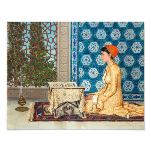 Junge Frau lesend Osman Hamdi Bey Fotodruck