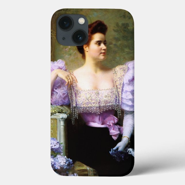 Junge Frau mit einem Hydrangeas-Bouquet Case-Mate iPhone Hülle (Rückseite)