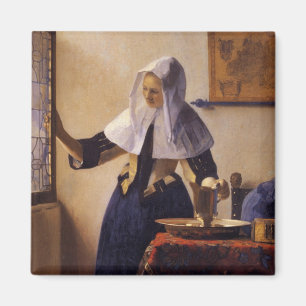 Junge Frau mit einem Wasser-Krug Magnet