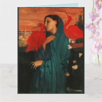 Junge Frau mit Ibis von Edgar Degas Card