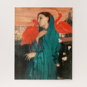 Junge Frau mit Ibis von Edgar Degas Puzzle