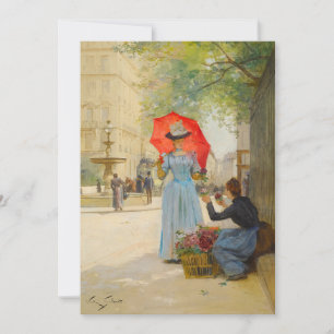 Junge Frau mit Regenschirm   Victor Gabriel Gilber