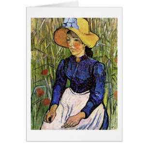 Junge Frau mit Straw Hat Van Gogh Fine Art