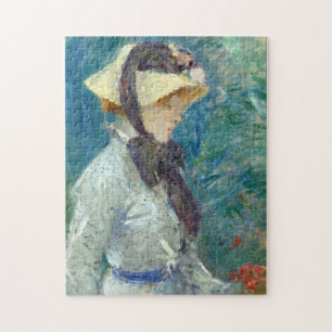 Junge Frau mit Strohhut   Berthe Morisot Puzzle