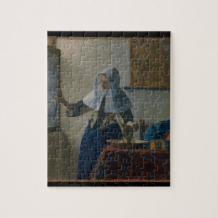 Junge Frau mit Wasserpitcher Vermeer Art Puzzle