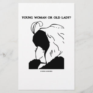 Junge Frau oder alte Dame? (Optische Täuschung) Briefpapier