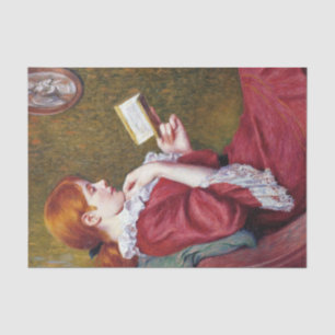 Junge Frauen mit rotem Haar lesen ein gutes Buch Seidenpapier