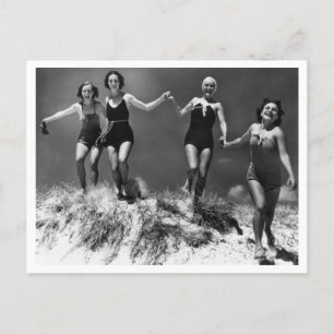 Junge Frauen Sanddünenfotografie 1935 Postkarte