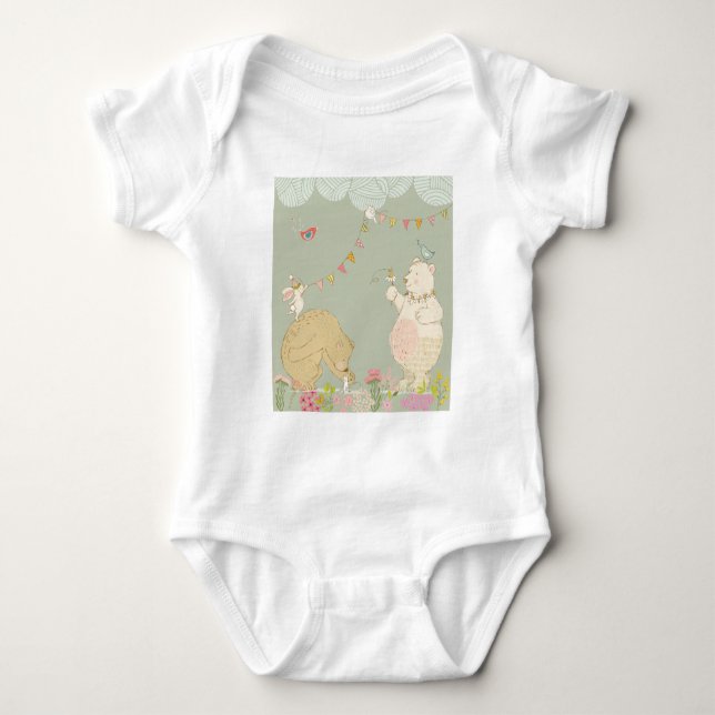 Junge Frühlingsbären Baby Strampler (Vorderseite)
