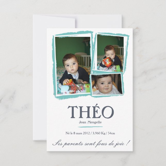 Junge - Fusain Ankündigung (Vorderseite)