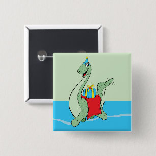 Junge, Geburtstag Dinosaurier Button
