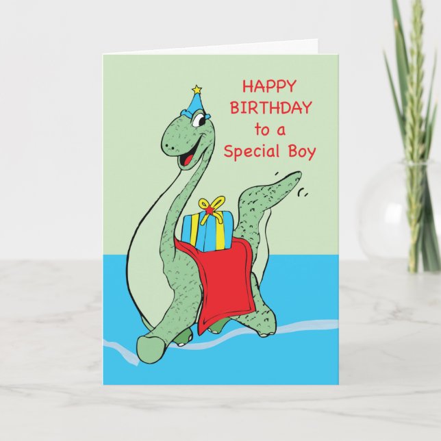 Junge, Geburtstag Dinosaurier Karte (Vorderseite)
