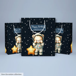 Junge Geburtstag Geschenktasche mit Space Explorer Mittlere Geschenktüte