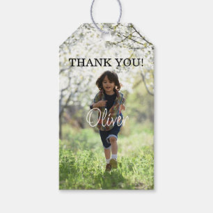 Junge Geburtstagsgeschenk Foto danke Ihnen für Tag Geschenkanhänger