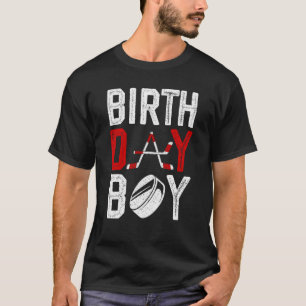 Junge Geburtstagsparty Dekorationen Hockey Winter T-Shirt