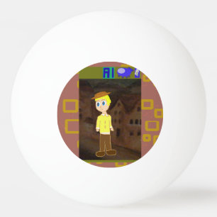 Junge Geometrischer Raumschiff Ping-Pong-Ball Tischtennisball