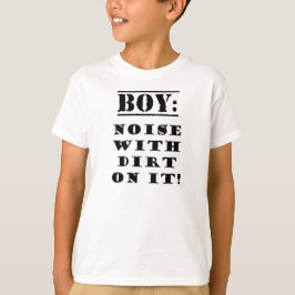 Junge - Geräusche mit Schmutz auf ihm T-Shirt