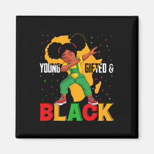 Junge Geschenke und schwarze Dabbing Girl Black Hi Magnet