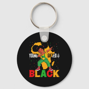 Junge Geschenke und schwarze Dabbing Girl Black Hi Schlüsselanhänger