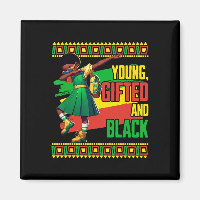 Junge Geschenke und schwarze Geschichte Monat June Magnet (Vorne)