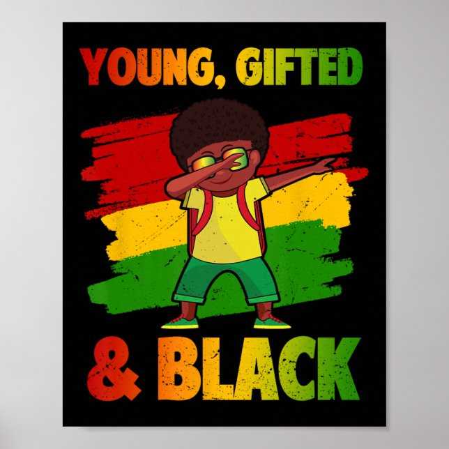 Junge Geschenke und schwarze Geschichte Monat Kind Poster (Vorne)