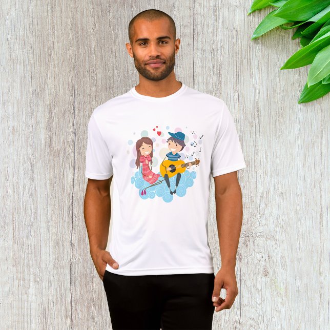 Junge Gitarre spielen für Girl Liebe und Music T-Shirt (Von Creator hochgeladen)