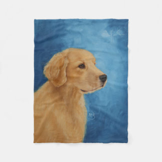Junge goldener Retriever-Fleece-Decke Fleecedecke