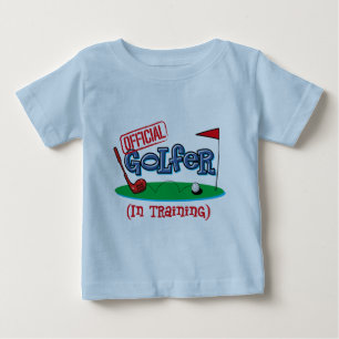 Junge Golfer im Training Baby T-shirt