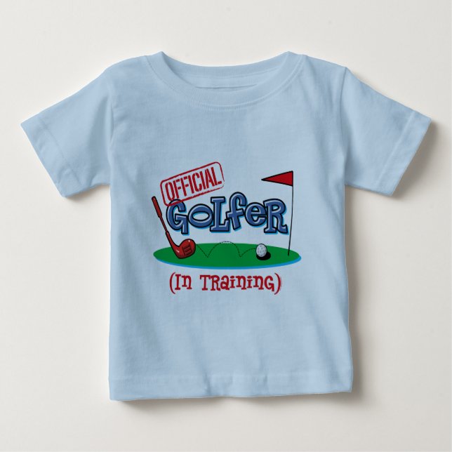 Junge Golfer im Training Baby T-shirt (Vorderseite)