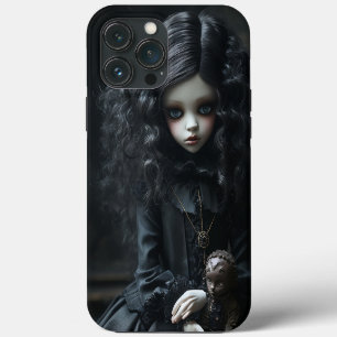 Junge Gothic Girl in Schwarz iPhone 13 Pro Max Hülle