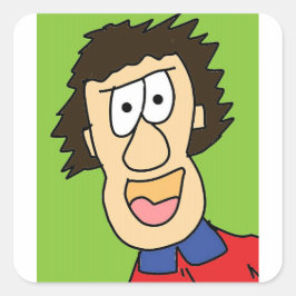 junge Grampe Quadratischer Aufkleber