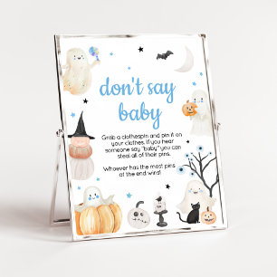 Junge Halloween Little Boo Sage kein Baby Poster