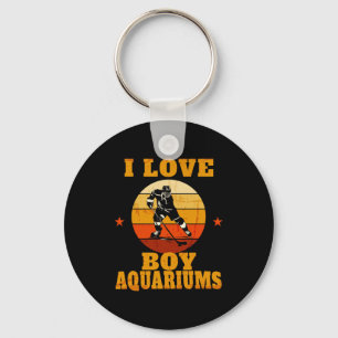 Junge ich Aquarium Hockey Aquarien Langarmshirt Schlüsselanhänger