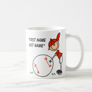 Junge, ich bin sechs, Baseball individuell anpassb Kaffeetasse