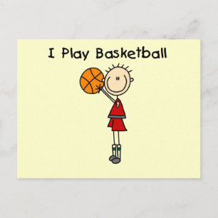 Junge, ich spiele Basketball T-Shirts und Geschenk Postkarte