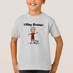 Junge ich spiele Fußball T-Shirt