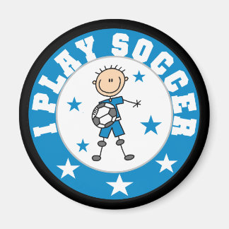Junge ich spiele Fußball-Tshirts und Geschenke Magnet
