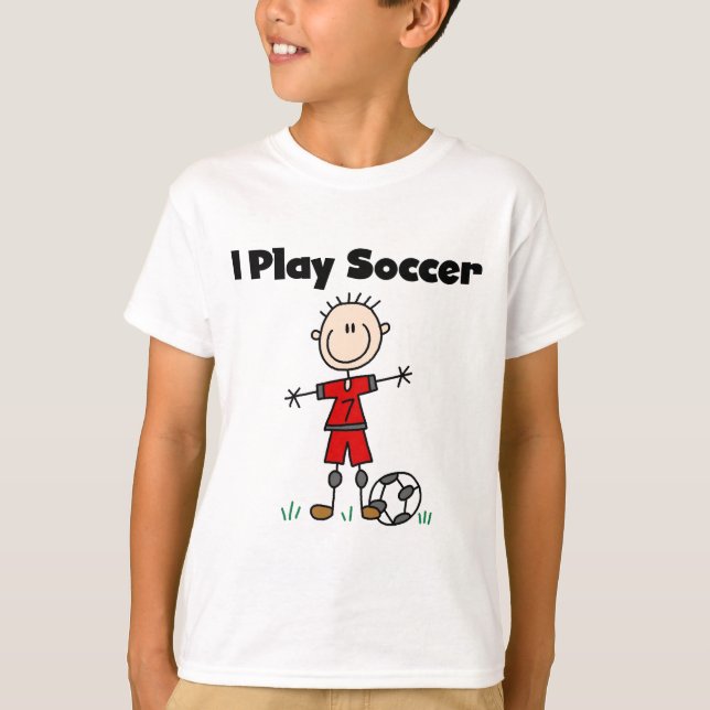 Junge ich spiele Fußball-Tshirts und Geschenke T-Shirt (Vorderseite)
