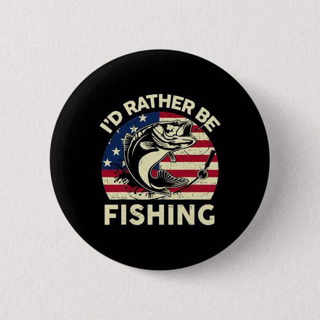 Junge, ich würde lieber Fischen gehen-Shirt Männer Button (Vorderseite)