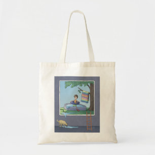 Junge im Kinderbecken Tote Tasche