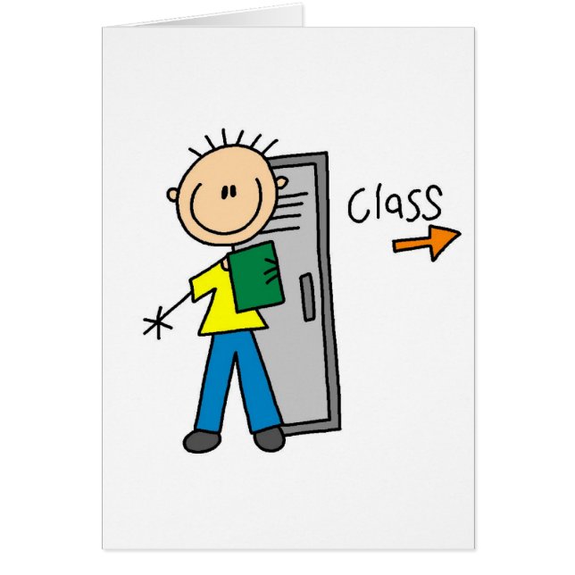 Junge in der Schulkarte (Vorne)