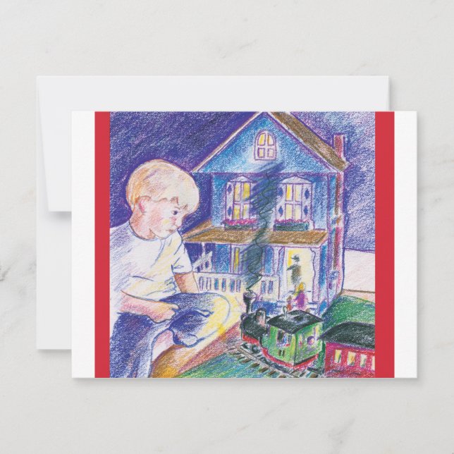 Junge in der Spielzeugwelt (Vorderseite)