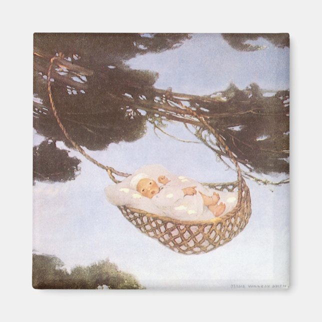 Junge in Hassoc Tree von Jessie Willcox Smith Magnet (Vorne)