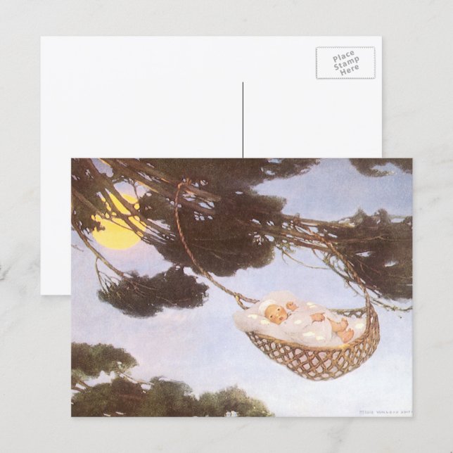 Junge in Hassoc Tree von Jessie Willcox Smith Postkarte (Vorne/Hinten)
