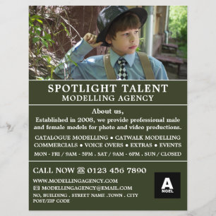 Junge in Hut, Modellieragentur, Model Agent Flyer