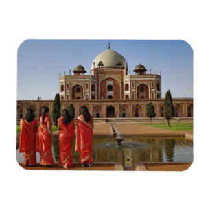 Junge indische Damen und Humayun's Tomb, Delhi, Magnet