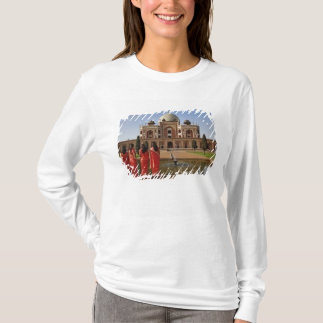 Junge indische Damen und Humayun's Tomb, Delhi, T-Shirt (Vorderseite)