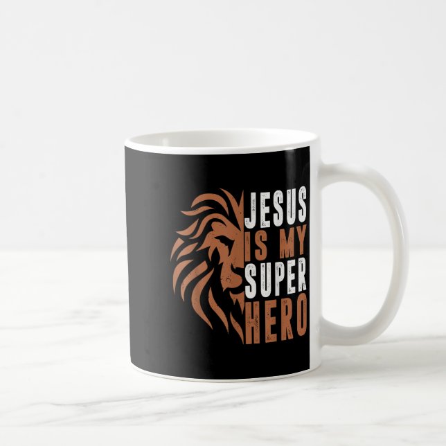 Junge Jesus ist mein Superheld Christlicher Gott S Kaffeetasse (Rechts)
